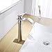 BWE Vessel Sink Faucet Brushed Nickel Single Hole Commercial Waterfall Bathroom Faucet with Pop Up Drain Without Overflow and Supply Line Modern Tall Faucet Bath Sink Lavatory Mixer Water Tap