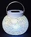 LiteFuze Mosaic Glass Rechargeable Solar Lamp Outdoor Garden Light - White
