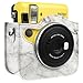 Fintie Protective Case for Fujifilm Instax Mini 70 - Premium Vegan Leather Bag Cover for Fujifilm Instax Mini 70 Instant Film Camera with Removable Adjustable Strap, Marble