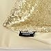 AMAZLINEN Sequin Pillow Covers 18x18 Inch-2 Pack Square Gold Sequin Pillow case,Glitter Decorative Throw Pillow Cases with Hidden Zipper & Luxury Satin Back Side