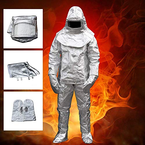 Hukoer Aluminum Foil 1000 Degree heatproof radiation proof inflaming retarding suit Full set