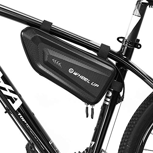 INTSUN Bicycle Triangle Frame Bag Bicycle Pouch Top Tube Pack Lightweight Bike Accessories Storage Bag, Large Capacity, Tough EVA 3D Shell Water Resistant
