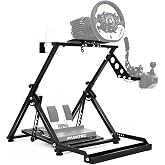 Dardoo X Frame Racing Steering Wheel Stand Foldable for Logitech G29 G920 | for Thrustmaster T300RS GT Adjustable Racing Simulator Steering, NOT Included Wheel Pedal Handbrake and Shifter