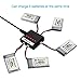 Powerextra 5Pcs 3.7V 600mAh LiPO Battery & X5 Battery Charger Compatible with Syma X5 X5C X5SW X5SC-1 CX-3W CX-31 M68 M68R UDI U45 Beginners X708W Wi-Fi FPV Training RC Quadcopter