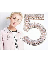 Fire Ants Women Lucky Fashion Number 5 Brooches-Number Five Brooch Pin