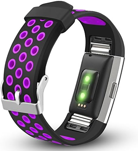 iHillon for Fitbit Charge 2 Bands, 3-Pack/1-Pack Soft Breathable Bands Sport Accessories Wristbands for Fitbit Charge 2 Smart Fitness Watch, Small Large (No Tracker)
