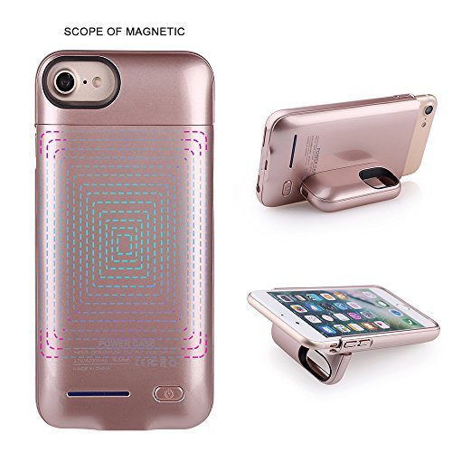 Battery Case for iPhone 8 Plus / 7 Plus / 6S 6 Plus, Mbuynow 4200mAH Portable Charging Case for iPhone 8 Plus / 7 Plus(5.5 inch) External Rechargeable Charger Case Protective Power Charger(Rose)