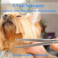 8" Straight Dog Grooming Scissors Long Pets
