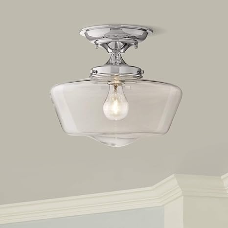 Schoolhouse Floating Modern Ceiling Light Semi Flush Mount Fixture