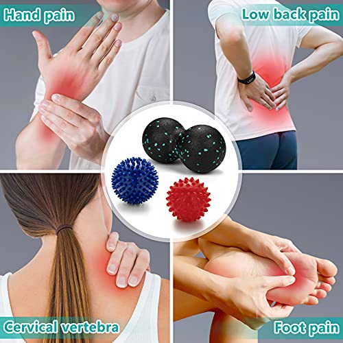 Manual Massage Balls Set Spiky Feet Massage Balls Yoga Double Peanut