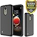 ATUS LG Aristo 3/ Tribute Empire/Aristo 2/Aristo 2 Plus/Zone 4/Tribute Dynasty/Phoenix 3/Fortune 2/Risio 2 Case, with HD Screen Protector, Hybrid Dual Layer Protective Case (Black)