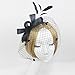 Vimans Women's Bow Feather Detachable Cocktail Party Veil Fascinator Hair Clip Hat