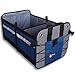 Higher Gear Car Trunk Organizer, Car Storage Organizer, Collapsible Multi Compartment Trunk Organizer for SUV, Non Slip Bottom, Adjustable Securing Straps, Foldable Cover (Blue)