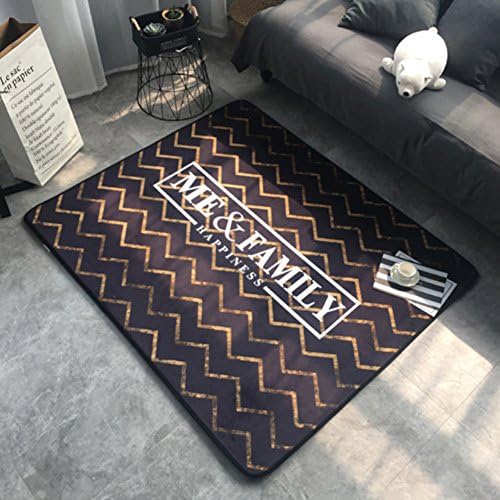 HOMMEMAT European Baby Crawling Mat,Non-slip Thicken Carpet Plaid Dot Geometric Style Bedroom Cushion 130155cm-H 130×155cm