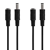 VCE 2-Pack 2.1mm x 5.5mm DC Power Male to Female