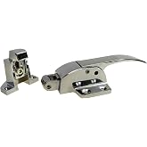 SAIYEN 6.22 Inch Adjustable Door Cabinet Handle Trigger Action Latch Freezer Cooler Door Handle Latch Ice Box Door Lock, Spring Loaded Oven Grip,Silver