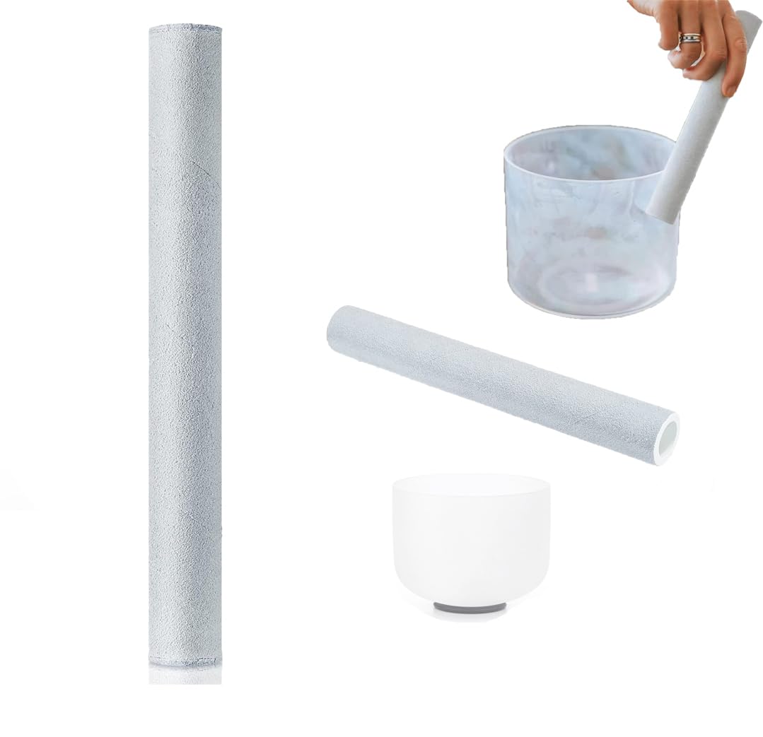 zalati Suede Stick 9" Strike Stick Soft Material Tool for Playing Crystal Singing Bowls Sound Making