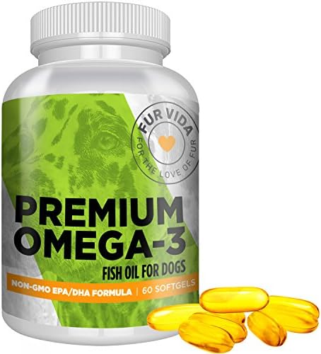Premium Omega 3 Fish Oil for Dogs, Supports Skin and Coat, Joint Function, Immune & Heart Health, Non-GMO Omega 3 Supplement for Dogs, All Natural EPA + DHA Fatty Acids Soft Gels Tablets