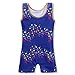 HOZIY Blue Gymnastics Leotards for Girls Size 6-7 Years Old Biketard Unitards Dance Clothes Clothing Apparel Tumbling Outfits with Shorts