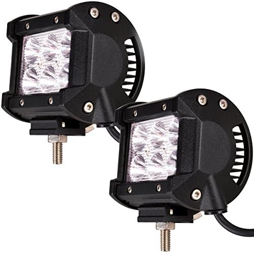 ATNEC LED Light Bar 2PCS 18W CREE Flood LED Pods LED Work Lights Driving Fog Lights for Off-road, Truck, Car, ATV, SUV, Jeep