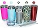 EPIC Stainless Steel Travel Tumbler Cup - Double Wall Vacuum Insulated Thermal Mug with 2 Lids and 2 Stainless Steel Straws with Brush, 20 oz - Silver