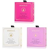 Spongell&eacute; Wild Flower Bath Sponge with Box Bundle, Mothers Day Gift | Bulgarian Rose, French Lavender, Freesia Pear | Built-in Body Wash &amp; Body Scrubber, Shower Loofah Sponge for Women | 14+ uses