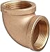 Brass Pipe Fitting, 90 Degree Elbow, Class 125, 3/4