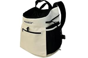 PUUROF Bag for Cats Chest Dog Backpack Small Dog cat go Out Bag Break Free Walk Dog Dirty pet Backpack Car (Beige, Large)