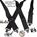 Holdup Airport Friendly/No Buzz Suspenders for Men (Black 2