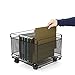 Mind Reader FILEROLL-BLK Portable Rolling Metal Mesh Box File, Document, Folder Sorter Organizer, Black, 15. 2