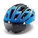 Cycling Bicycle Helmet with Detachable Magnetic Goggles Visor Shield for Women Men Mountain & Road Bike Helmets Adjustable Adult Safety Protection and Breathable