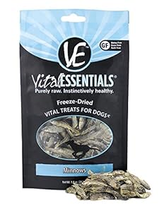 Vital Essentials Freeze Dried Minnows Treats for Dogs, 1 OZ BAG