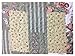 All For You 3-Piece Reversible Bedspread/Coverlet/Quilt Set-Beige, Pink, Burgundy and sage Green Prints, 100
