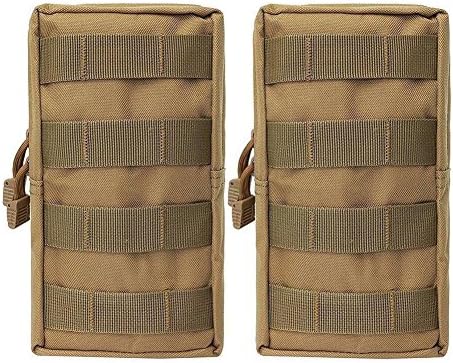 Fitackle 2 Pack Molle Pouches - Tactical Compact Water-resistant EDC Utility Gadget Gear Pouch