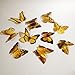 Butterfly 3D YELLOW Butterflies Translucent Decoration 15 count