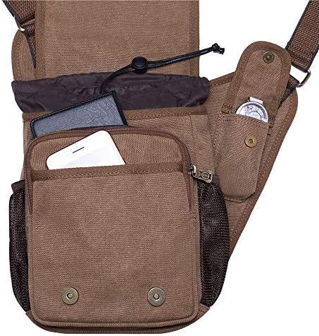 Mens Vintage Canvas Shoulder Messenger Bag Chest Leather Patchwork Messenger Bag 5 Mens Vintage Canvas Shoulder Messenger Bag Chest Leather Patchwork Messenger Bag