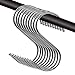 VIPITH S Hooks, 30 Pack 3.6 Inch Stainless Steel Metal S Shaped Hooks Heavy-Duty S Hanging Hooks Hangers with Ball Ends for Spoon Pan Pot Towel in Kitchen Bedroom Bathroom Office