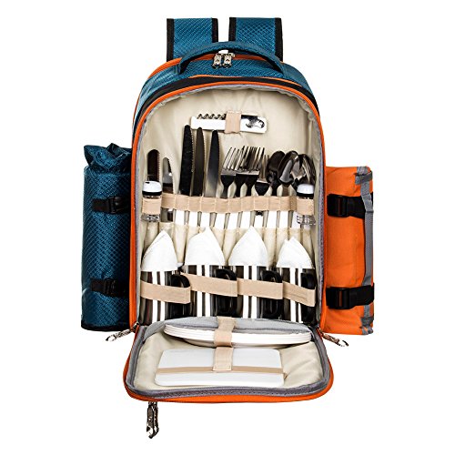 Oricsson Picnic Backpack Bag For Person With Cooler Compartment