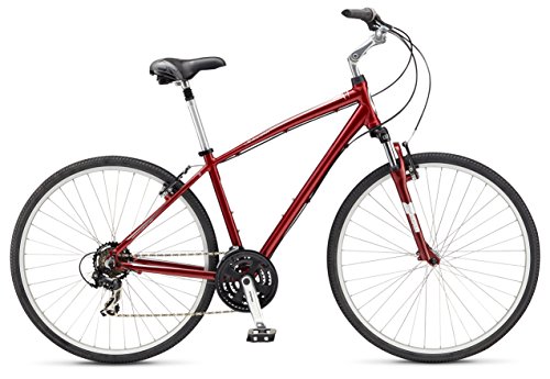 Schwinn Men’s Voyager 2 700C Wheels Hybrid Bicycle, Red, 18″/Medium