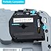 Anycolor Compatible Label Tape Replacement for Brother M Tape M231 Work with P Touch Label Maker PT-90 PT-M95 PT-70BM PT-70 PT-65 PT-85 PT-45, Black on White, 0.47 Inch (12mm) x 26.2 Feet (8m), 2-Pack