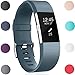 GEAK Bands for Fitbit Charge 2, Adjustable Sports Wrist Bands for Fitbit Charge 2, Small Classic Slate Blue
