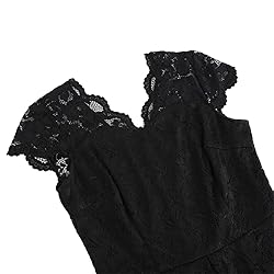 Women Vintage Eyelash Lace Floral Cocktail Formal