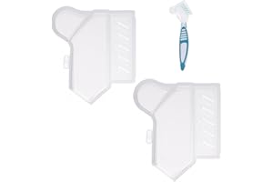 KEUYE Denture Brush Cover,2PCS Denture Brush Covers with Air Vent to Keep Denture Brush Fresh,Denture Brush Protective Covers for Home or Travel