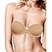 Women's Clear Backless Invisible transparent Strapless Wedding, Nude, 34B