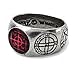 Agla Alchemy Gothic Pewter Talisman Ring - size 11