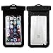 COOSKIN®Universal Waterproof Case Dry Bag with lanyard for iPhone 5SE 6s, 6 plus, 6, 6 plus, 5, 5s, Samsung Galaxy; Perfect for Outdoor Sports and IPX8 Certified to 100 Feet (Black)