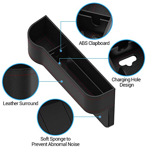 Car Organizer Gap Filler 2 Pack, Multifunctional Car Seat Organizer and