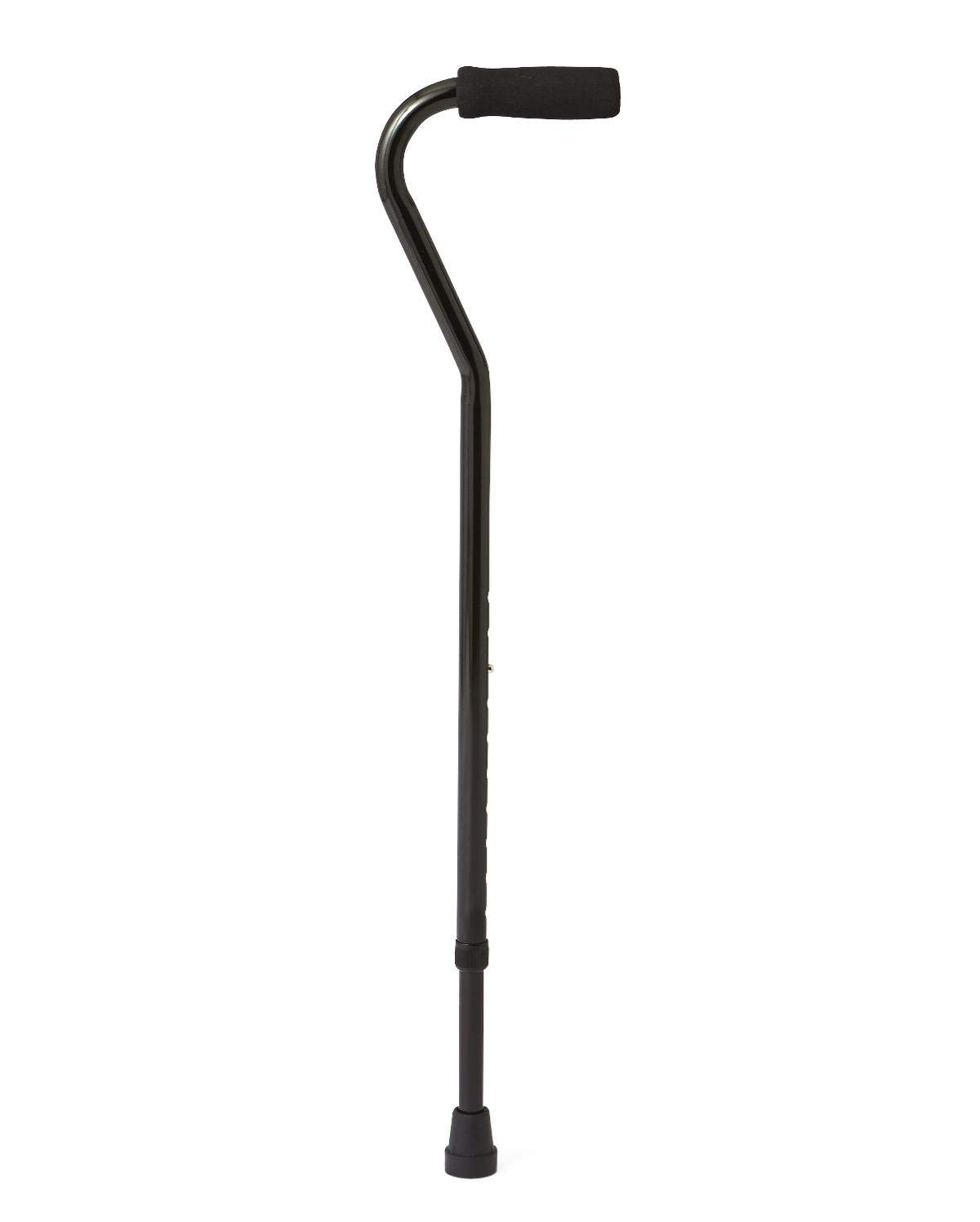 Offset Adjustable Telescopic Walking Stick Cane in Black Mobility and