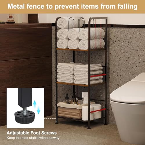 Towel Rack Free Standing, 3-Tier, M-Shaped Detachable Dividers, Durable Metal Towel Holder for Bathroom, Pool Towel Rack, Space-Saving Towel Storage Organizer