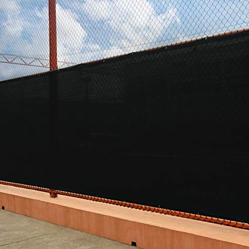 UPGRADE Fence Privacy Screen 6' x 50' Privacy Screen Fence with Heavy Duty Grommets for Visibility Blockage & Home Protection - Black